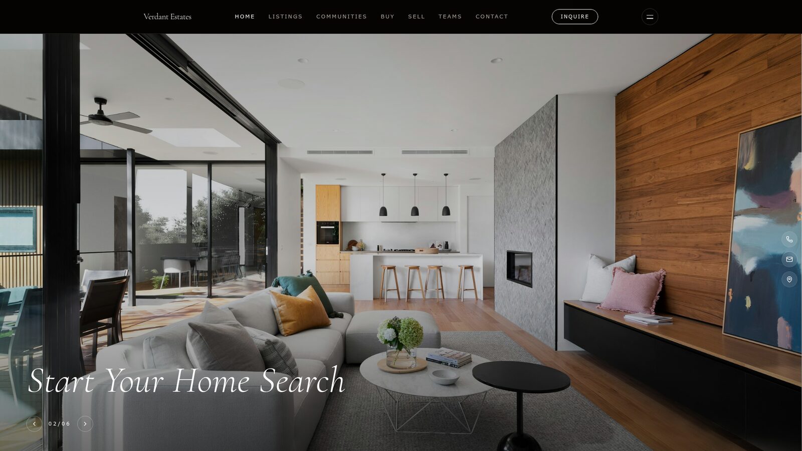 Verdant Estates real estate website theme