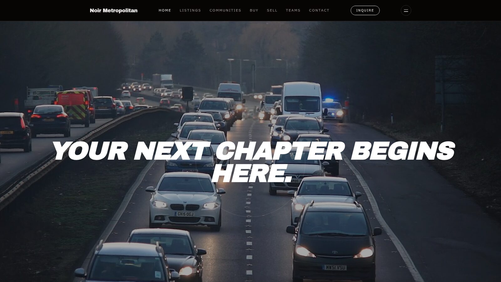 Noir Metropolitan real estate website theme